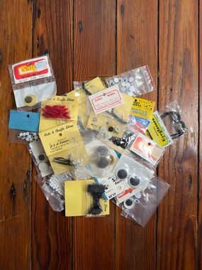 Vintage Craft Googly Eyes Collection - Black, White, Yellow